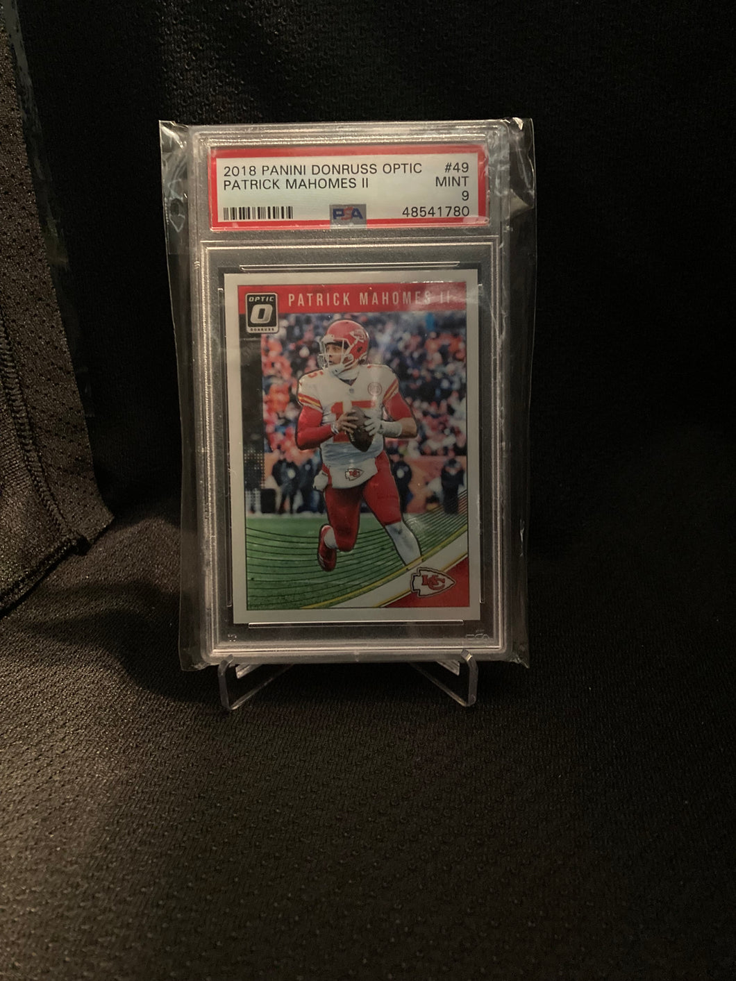 2018 Patrick Mahomes Panini Donruss Optic Graded PSA 9 Football Card #49