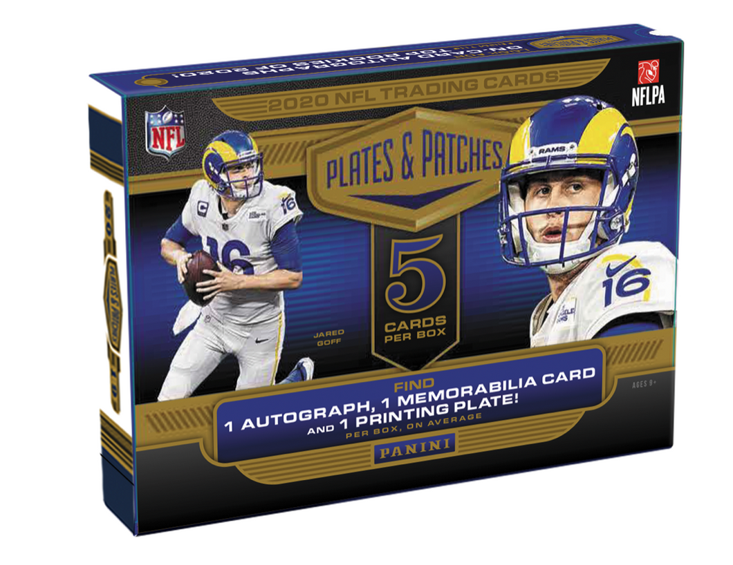 2020 Panini Plates & Patches Football Hobby Box