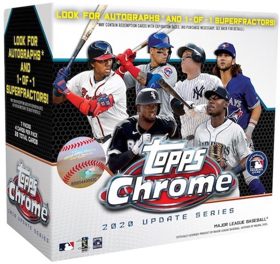 2020 Topps Chrome Update Series Baseball Mega Box