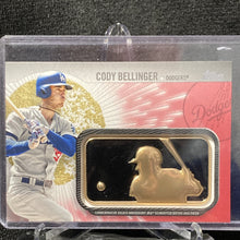 Load image into Gallery viewer, 2019 Cody Bellinger Topps Batter Logo Patch Baseball Card GAP-CBE
