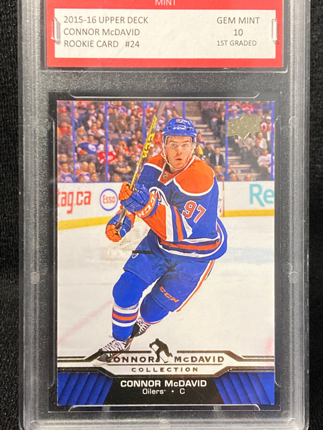 2015-16 Connor McDavid Upper Graded GEM Mint 10 Hockey Card CM-24