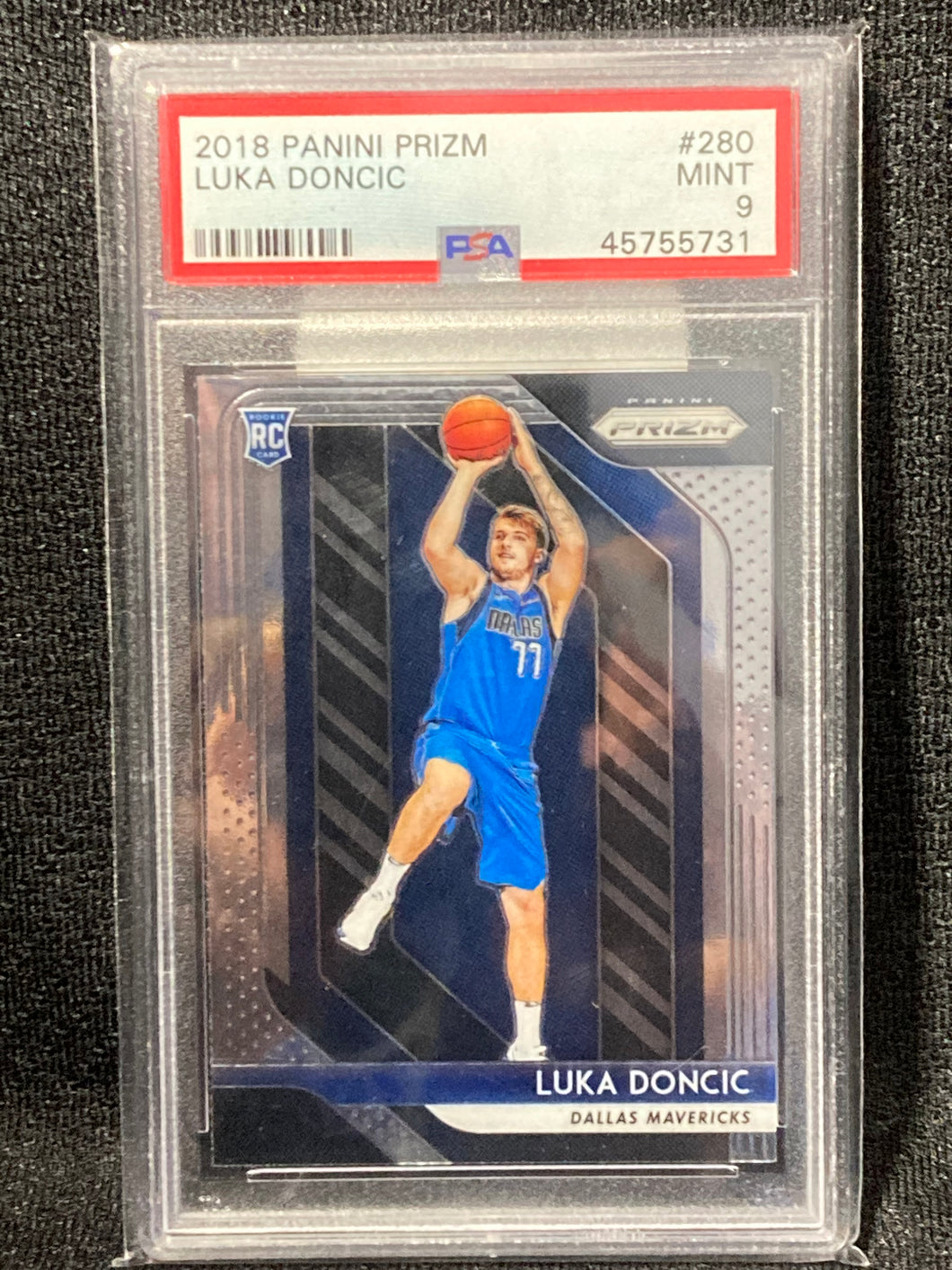 2018-19 Luca Doncic Panini Prizm PSA MINT 9 Rookie Basketball Card No 280